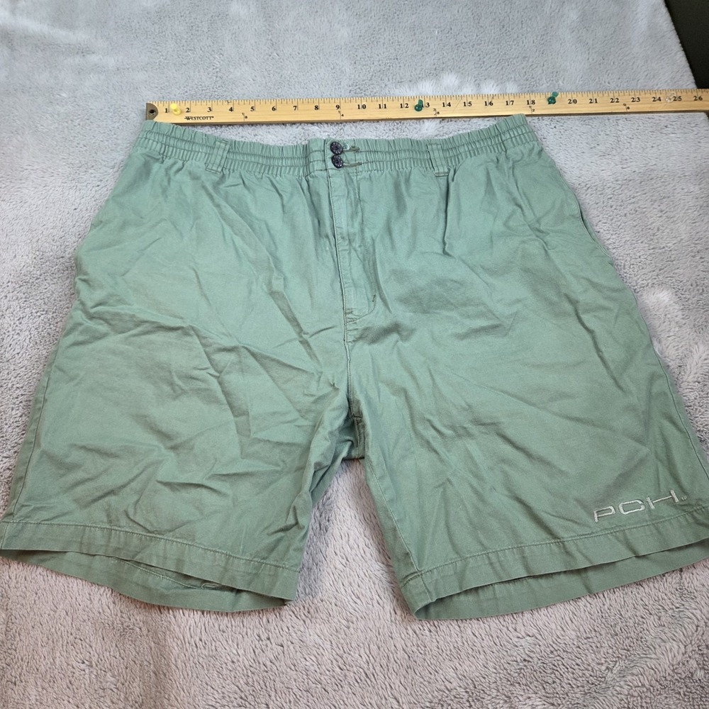 Pacific Coast Highway Cotton Shorts Men XL Elastic Waist Casual Twill Sage Green